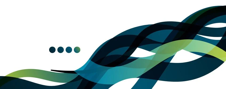 Abstract background - transparent overlapping wavy lines on white pattern Stock Illustration