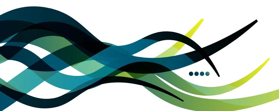 Abstract background - transparent overlapping wavy lines on white pattern Stock Illustration