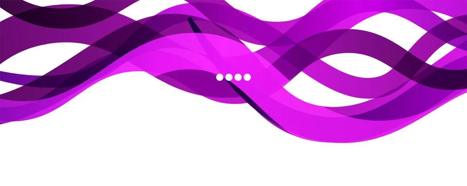 Abstract background - transparent overlapping wavy lines on white pattern Illustrazione stock