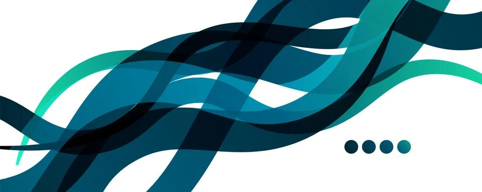 Abstract background - transparent overlapping wavy lines on white pattern 스톡 일러스트