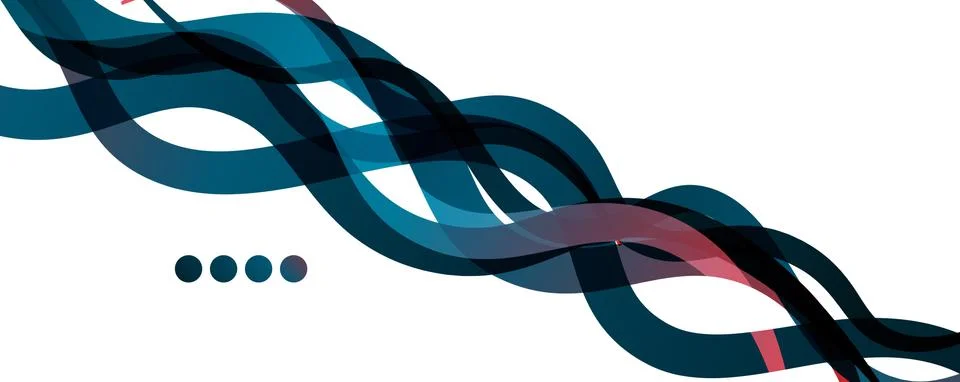 Abstract background - transparent overlapping wavy lines on white pattern イラスト素材