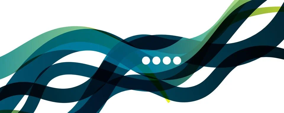 Abstract background - transparent overlapping wavy lines on white pattern イラスト素材