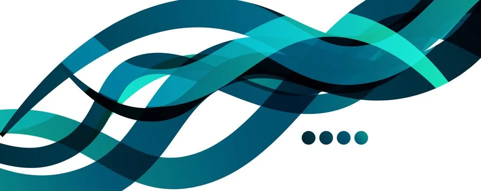 Abstract background - transparent overlapping wavy lines on white pattern Stock Illustration