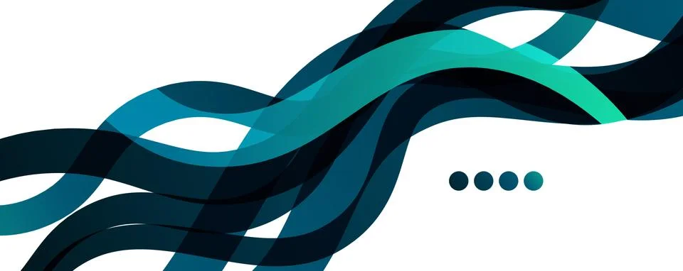 Abstract background - transparent overlapping wavy lines on white pattern 스톡 일러스트