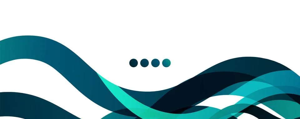 Abstract background - transparent overlapping wavy lines on white pattern Stock Illustration