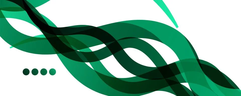 Abstract background - transparent overlapping wavy lines on white pattern Stock Illustration