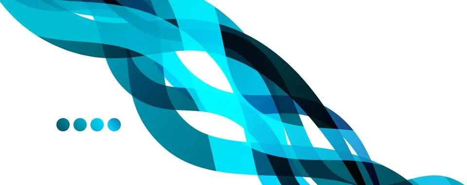 Abstract background - transparent overlapping wavy lines on white pattern Stock Illustration