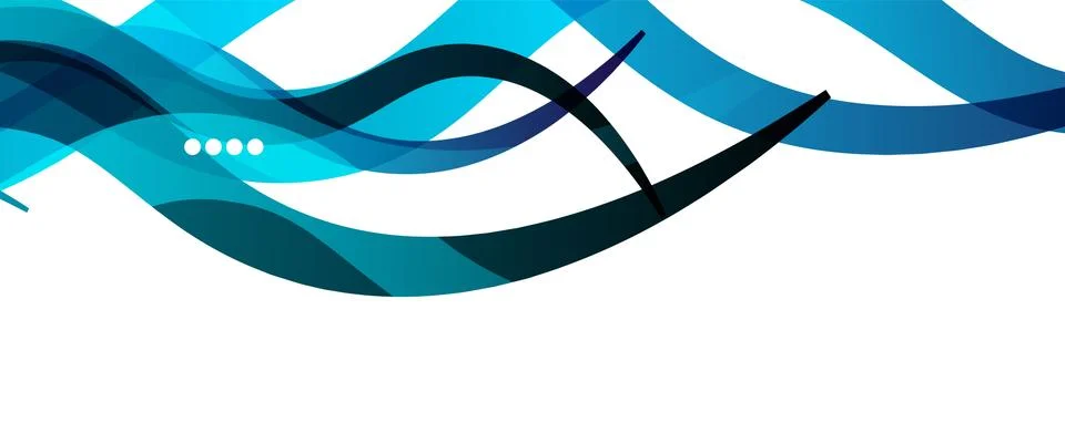 Abstract background - transparent overlapping wavy lines on white pattern Stock Illustration