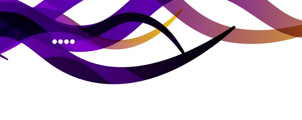 Abstract background - transparent overlapping wavy lines on white pattern Illustrazione stock