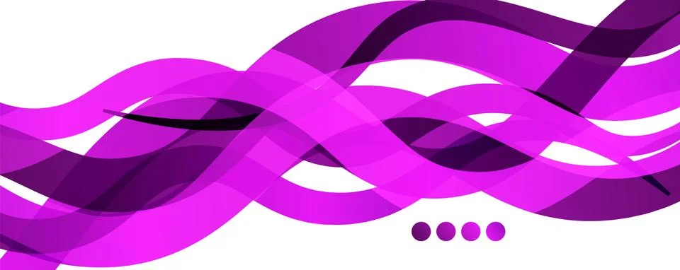 Abstract background - transparent overlapping wavy lines on white pattern Illustrazione stock