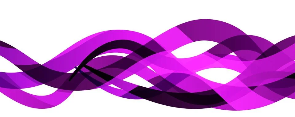Abstract background - transparent overlapping wavy lines on white pattern Stock Illustration