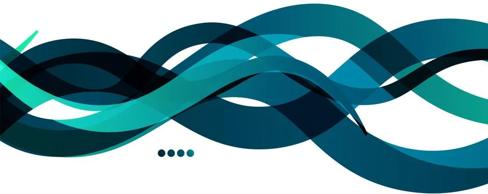 Abstract background - transparent overlapping wavy lines on white pattern 스톡 일러스트