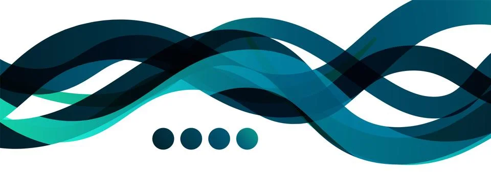 Abstract background - transparent overlapping wavy lines on white pattern 스톡 일러스트