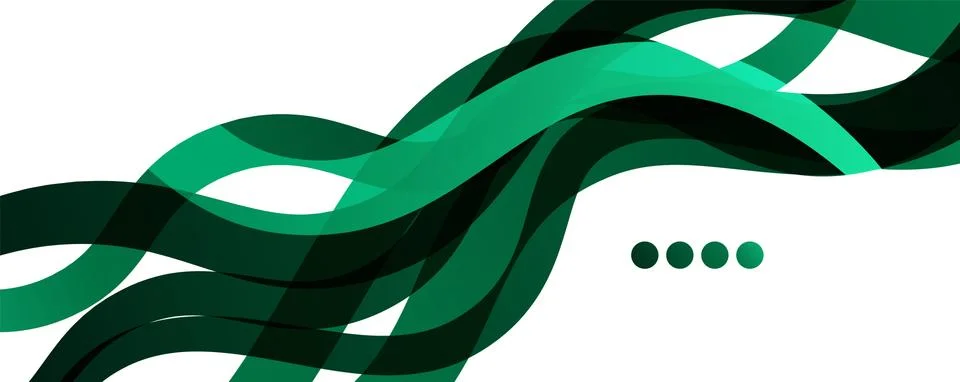 Abstract background - transparent overlapping wavy lines on white pattern Stock Illustration