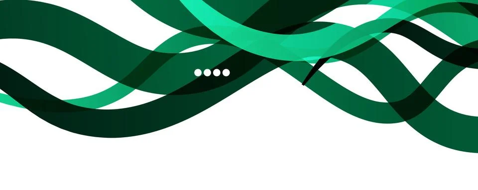 Abstract background - transparent overlapping wavy lines on white pattern Illustrazione stock
