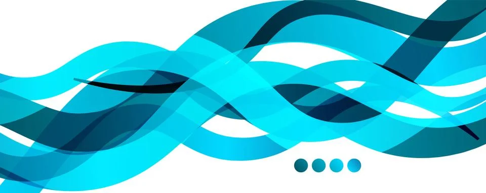 Abstract background - transparent overlapping wavy lines on white pattern Stock Illustration