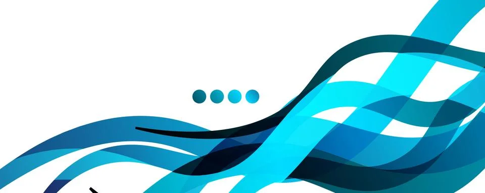 Abstract background - transparent overlapping wavy lines on white pattern Illustrazione stock
