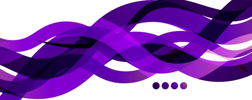 Abstract background - transparent overlapping wavy lines on white pattern Illustrazione stock