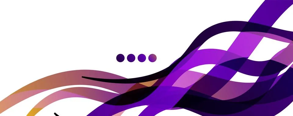 Abstract background - transparent overlapping wavy lines on white pattern Stock Illustration