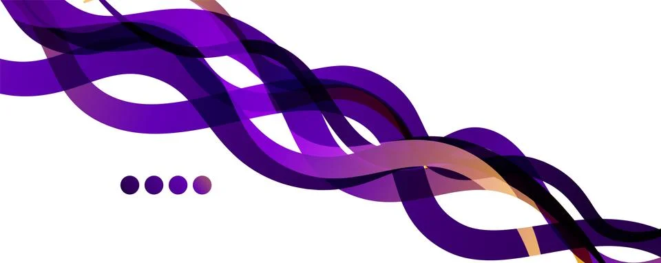 Abstract background - transparent overlapping wavy lines on white pattern Illustrazione stock