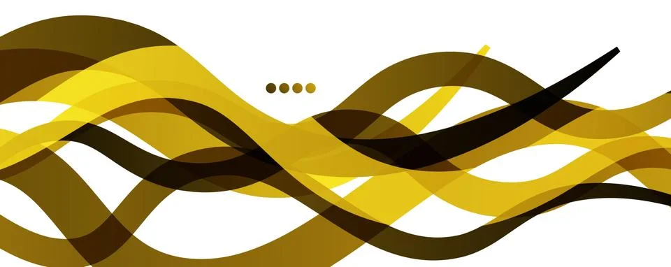 Abstract background - transparent overlapping wavy lines on white pattern Illustrazione stock
