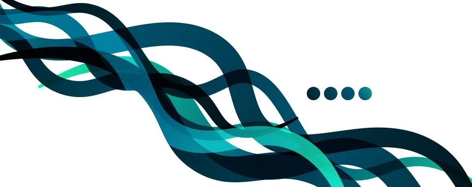 Abstract background - transparent overlapping wavy lines on white pattern 스톡 일러스트