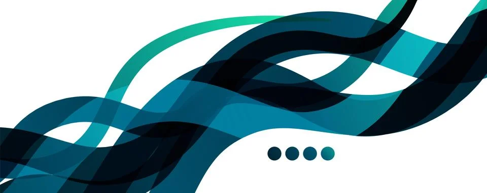 Abstract background - transparent overlapping wavy lines on white pattern 스톡 일러스트