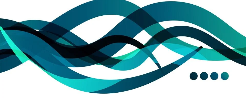 Abstract background - transparent overlapping wavy lines on white pattern Stock Illustration
