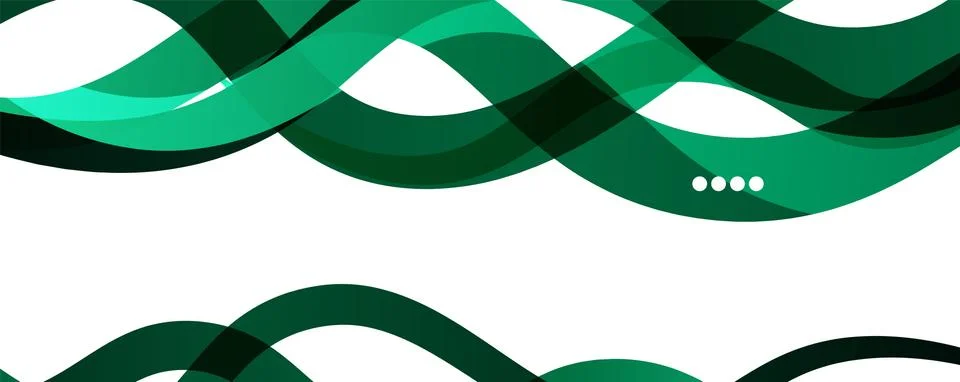 Abstract background - transparent overlapping wavy lines on white pattern Illustrazione stock