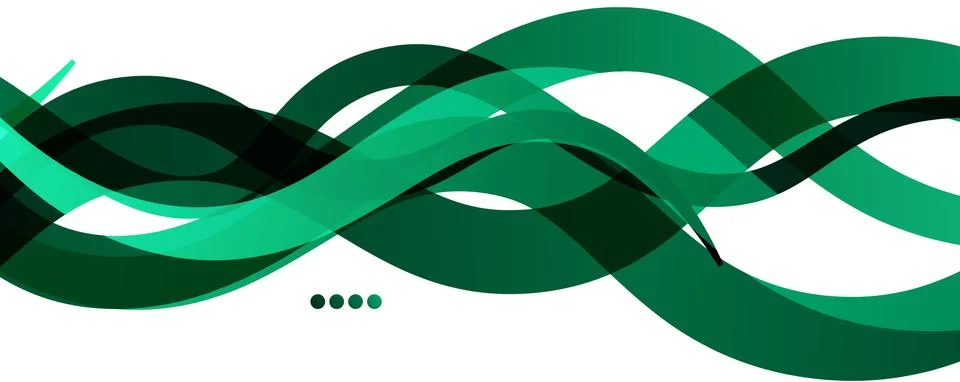 Abstract background - transparent overlapping wavy lines on white pattern Stock Illustration