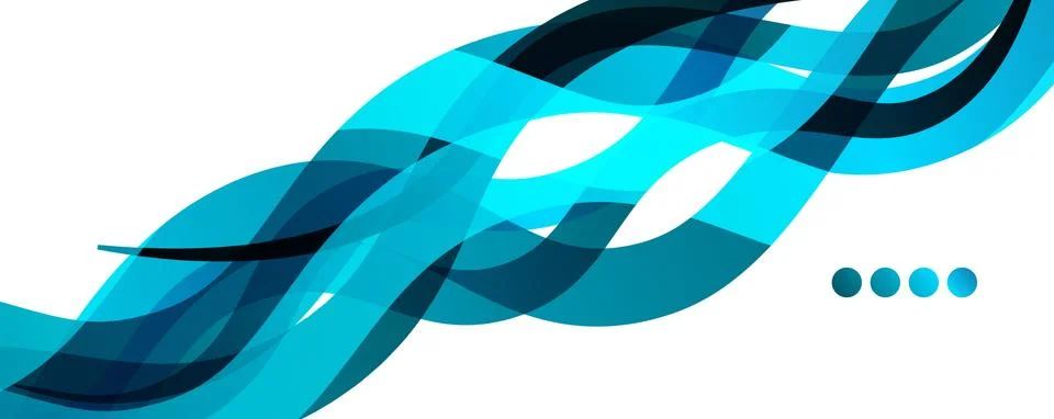 Abstract background - transparent overlapping wavy lines on white pattern Stockillustratie