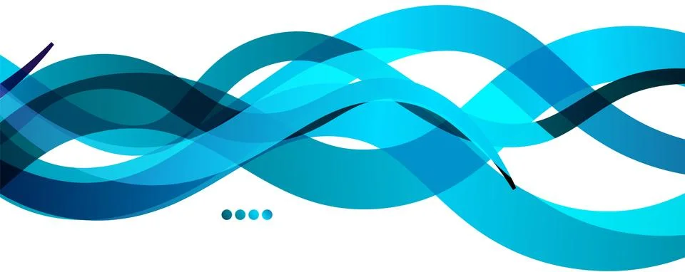 Abstract background - transparent overlapping wavy lines on white pattern 스톡 일러스트