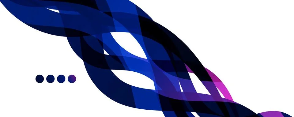 Abstract background - transparent overlapping wavy lines on white pattern イラスト素材