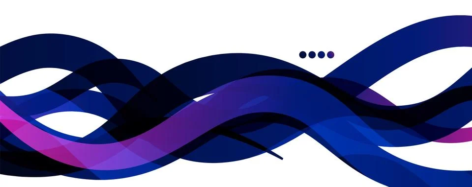 Abstract background - transparent overlapping wavy lines on white pattern Stock Illustration