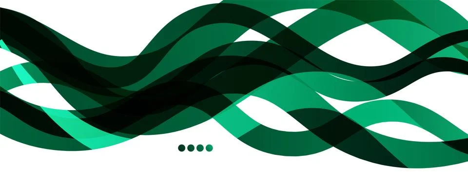 Abstract background - transparent overlapping wavy lines on white pattern Illustrazione stock