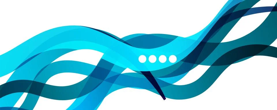 Abstract background - transparent overlapping wavy lines on white pattern Stockillustratie