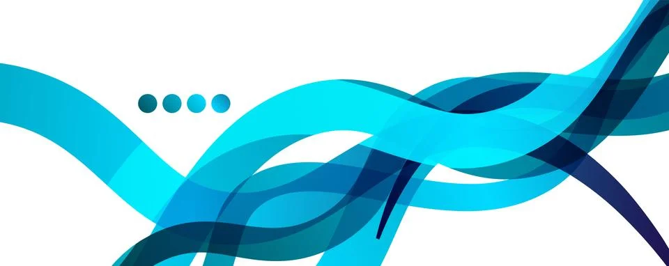 Abstract background - transparent overlapping wavy lines on white pattern Stock Illustration