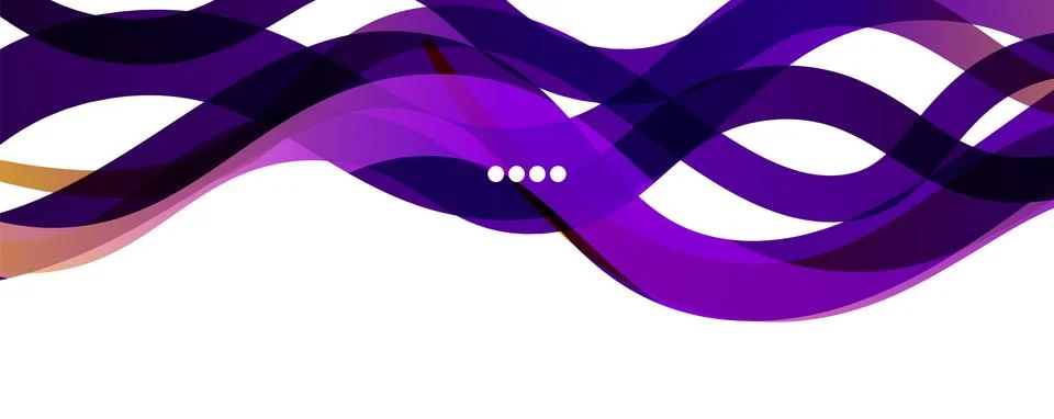 Abstract background - transparent overlapping wavy lines on white pattern Stock Illustration