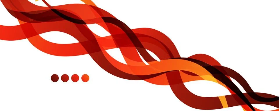 Abstract background - transparent overlapping wavy lines on white pattern Stock Illustration