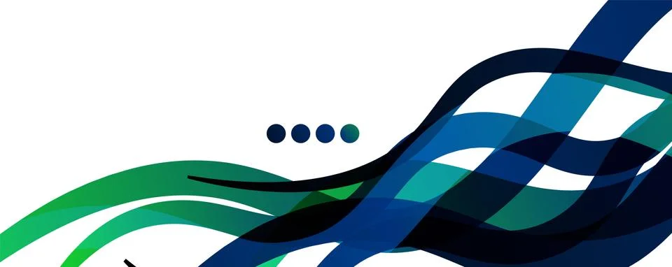 Abstract background - transparent overlapping wavy lines on white pattern Stock Illustration