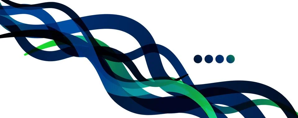 Abstract background - transparent overlapping wavy lines on white pattern 스톡 일러스트