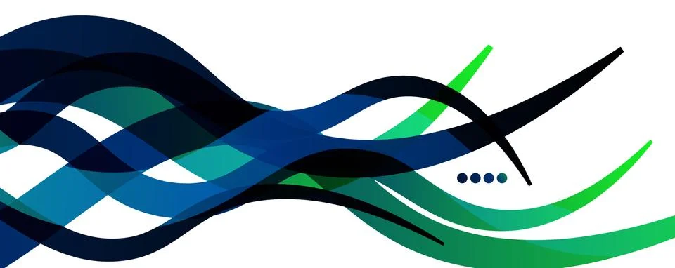 Abstract background - transparent overlapping wavy lines on white pattern 스톡 일러스트
