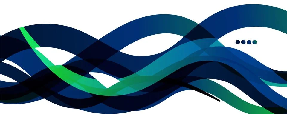 Abstract background - transparent overlapping wavy lines on white pattern 스톡 일러스트
