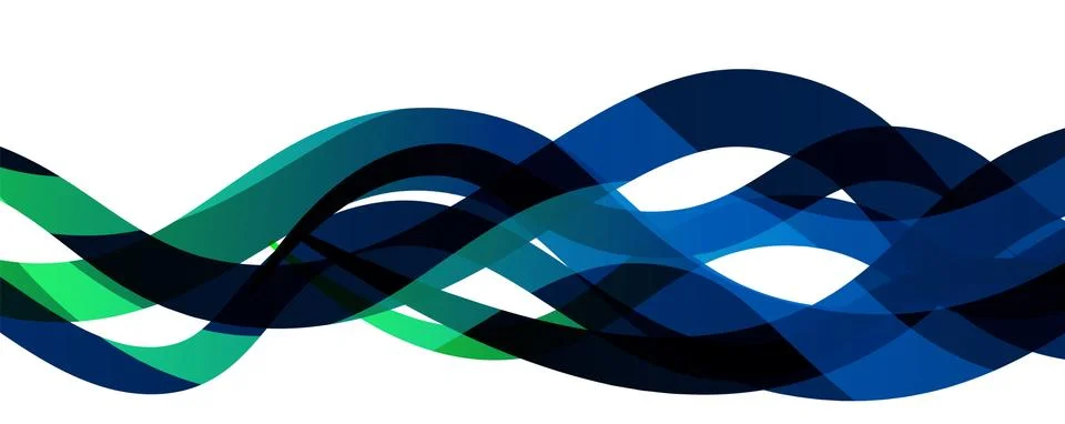 Abstract background - transparent overlapping wavy lines on white pattern 스톡 일러스트