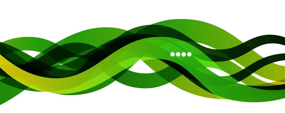 Abstract background - transparent overlapping wavy lines on white pattern Stock Illustration