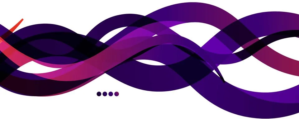 Abstract background - transparent overlapping wavy lines on white pattern Illustrazione stock