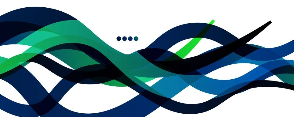 Abstract background - transparent overlapping wavy lines on white pattern 스톡 일러스트