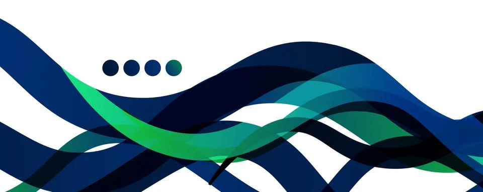 Abstract background - transparent overlapping wavy lines on white pattern Stock Illustration
