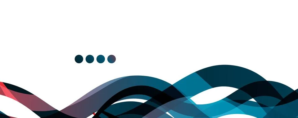 Abstract background - transparent overlapping wavy lines on white pattern イラスト素材