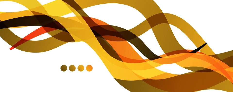 Abstract background - transparent overlapping wavy lines on white pattern Illustrazione stock